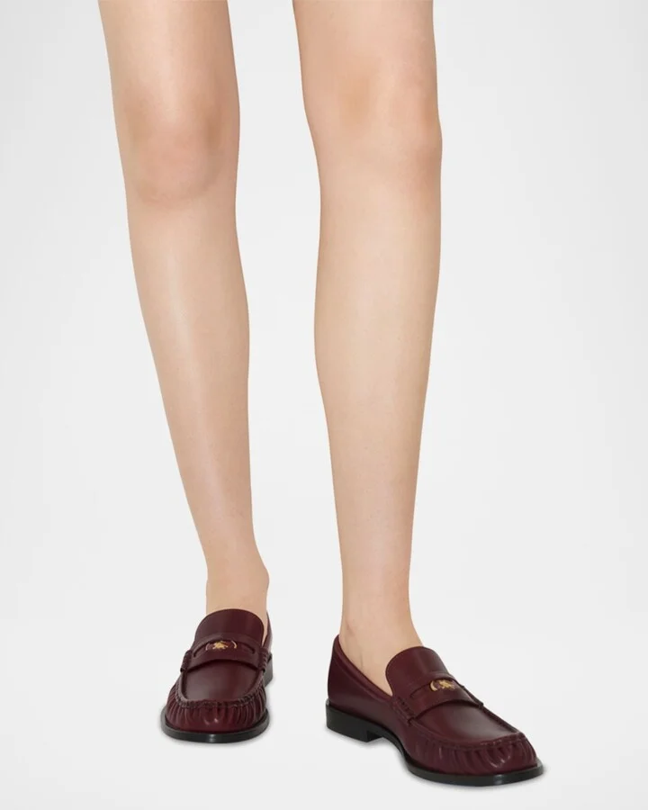 Cadet Grained Calf Leather Penny Loafers - Image 3