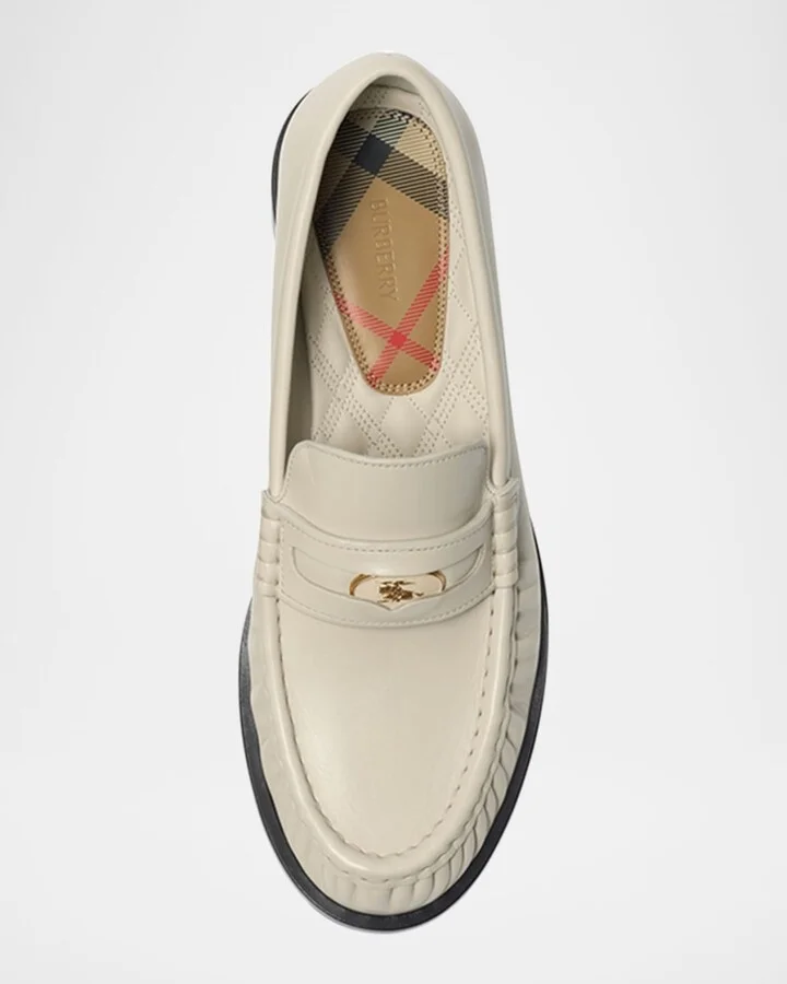 Cadet Grained Calf Leather Penny Loafers - Image 5