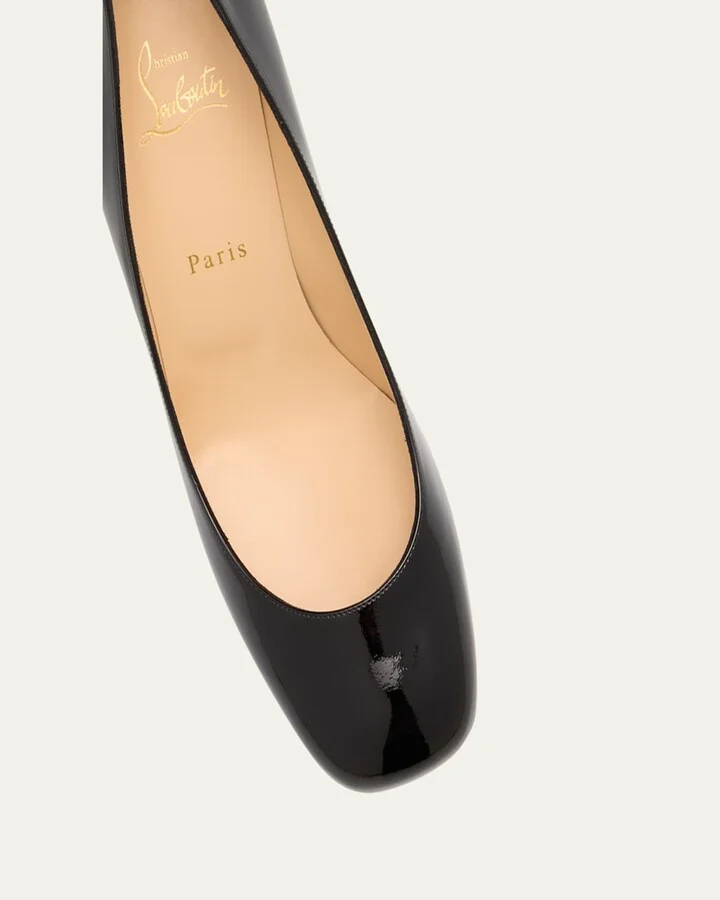 Cadrilla Patent Block-Heel Red Sole Pump - Image 7
