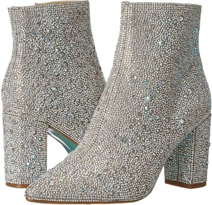 Cady Ankle Boot In Rhinestones