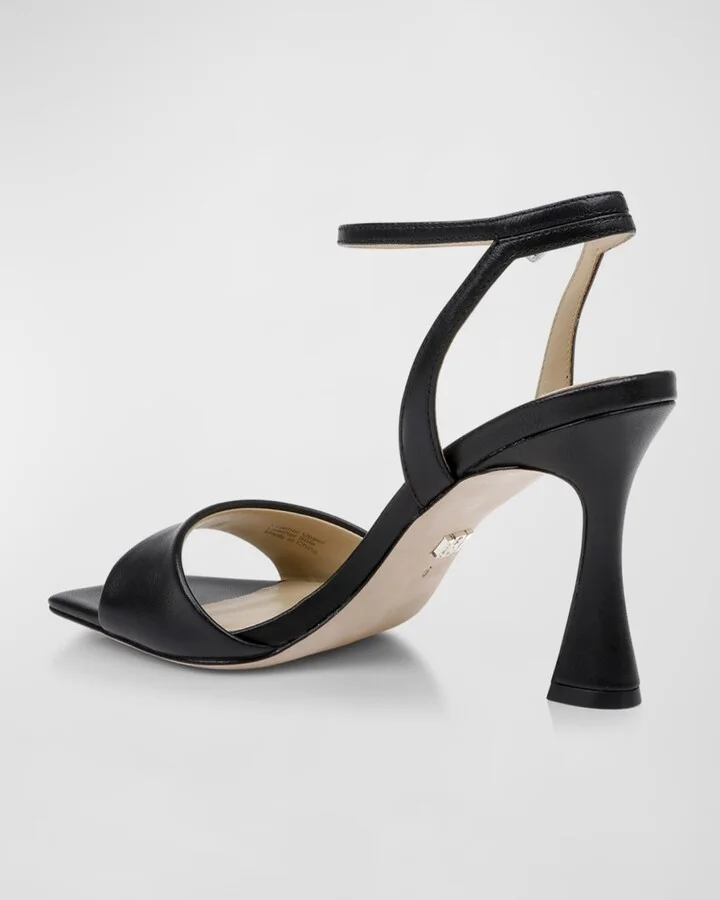 Cady Leather Crystal Heart Ankle-Strap Sandals - Image 4