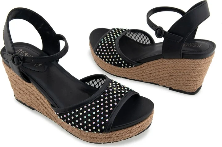 Caegan Rhinestone Mesh Espadrille Wedge Sandal - Image 10