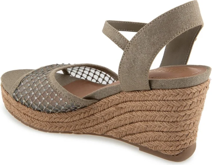 Caegan Rhinestone Mesh Espadrille Wedge Sandal - Image 11