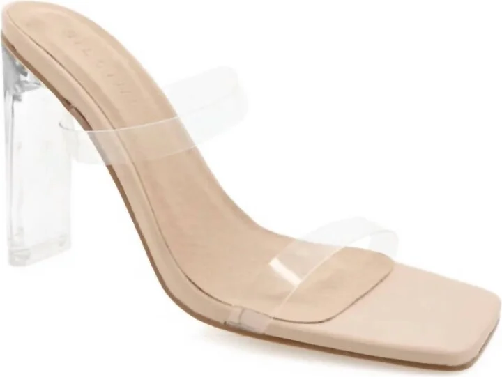Caelan Clear Heel In Nude