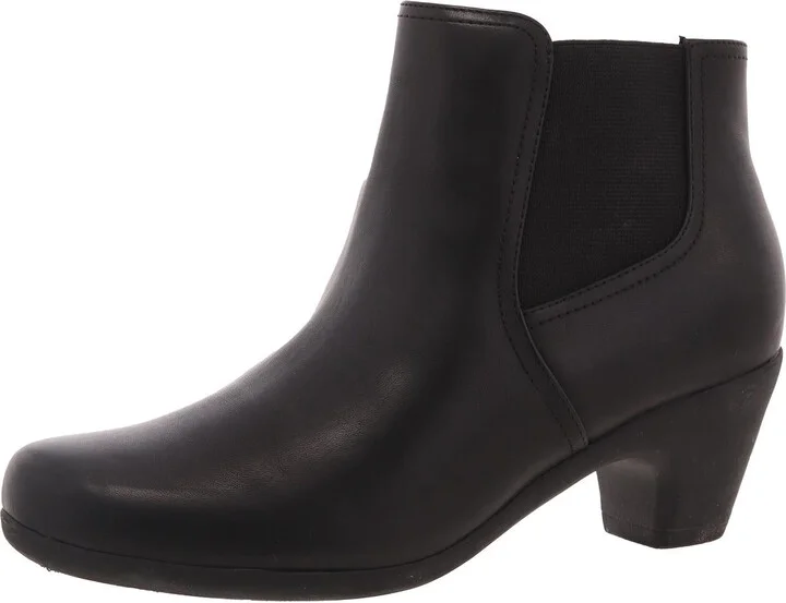 Caelan Womens Zipper Faux Leather Booties