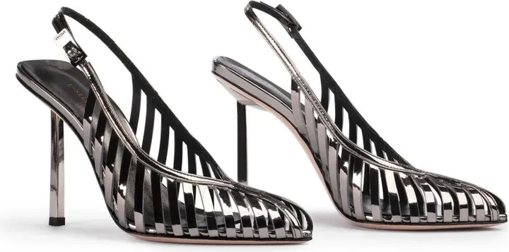 Cage 100mm slingback pumps - Image 2