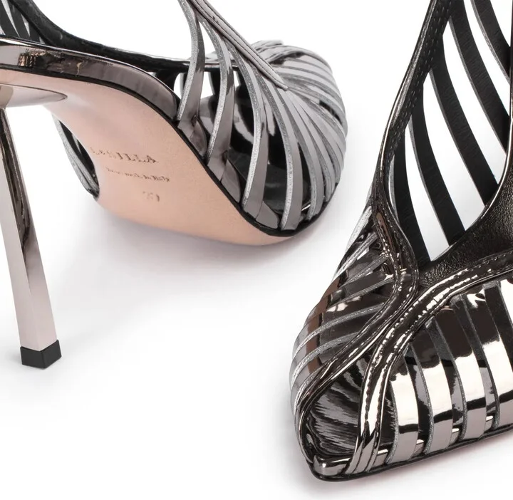 Cage 100mm slingback pumps - Image 4
