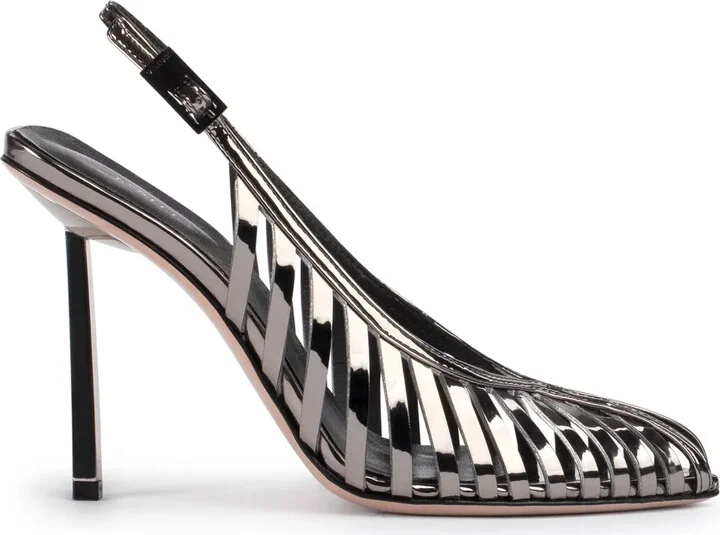 Cage 100mm slingback pumps