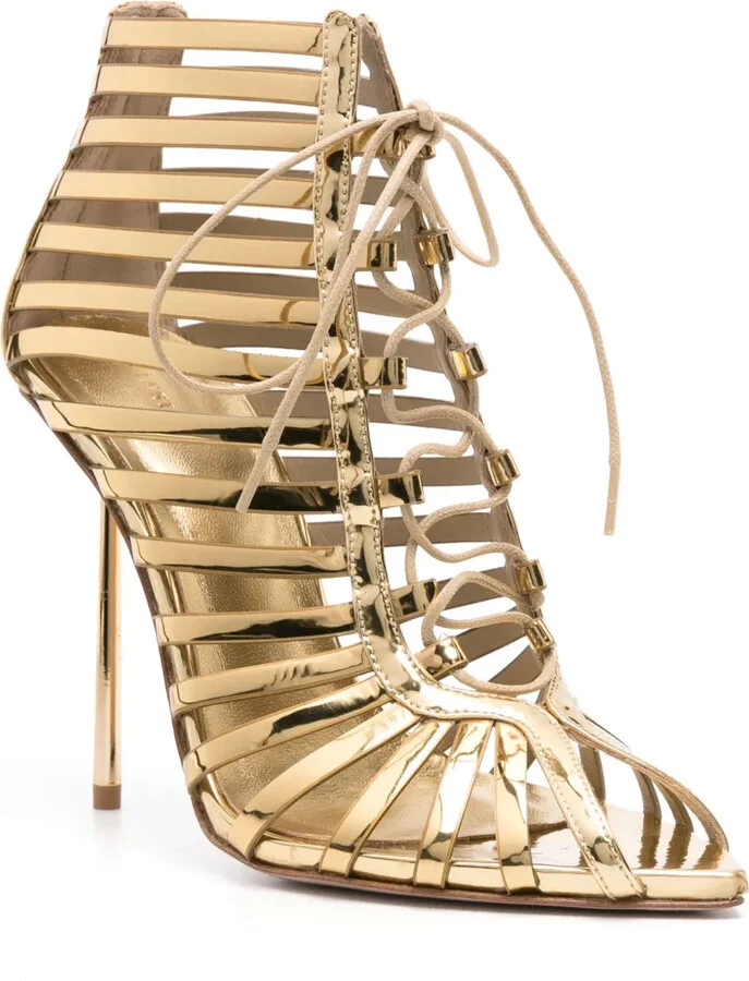 Cage 120mm patent-leather sandals - Image 2