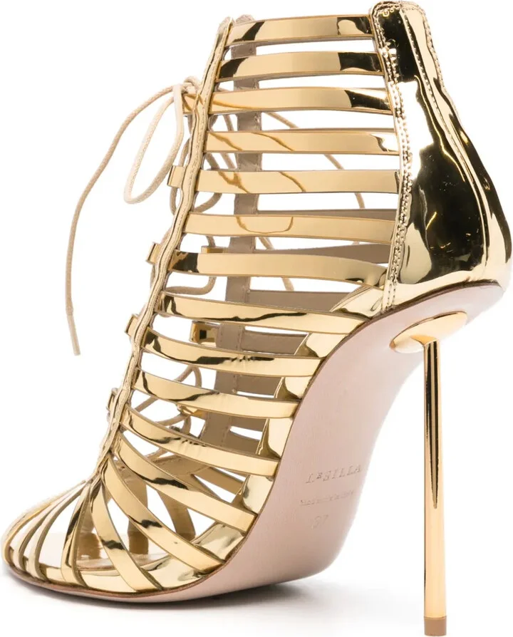 Cage 120mm patent-leather sandals - Image 3