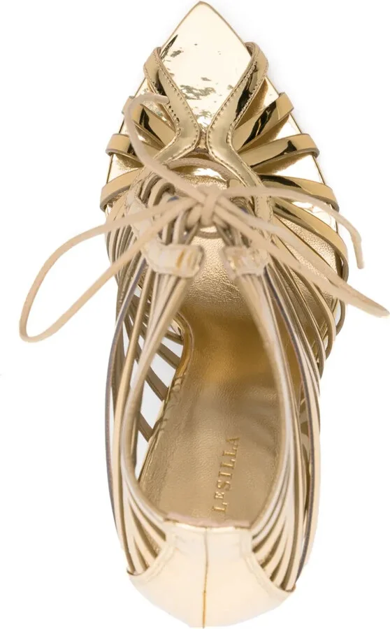 Cage 120mm patent-leather sandals - Image 4
