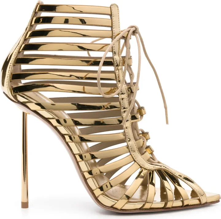 Cage 120mm patent-leather sandals
