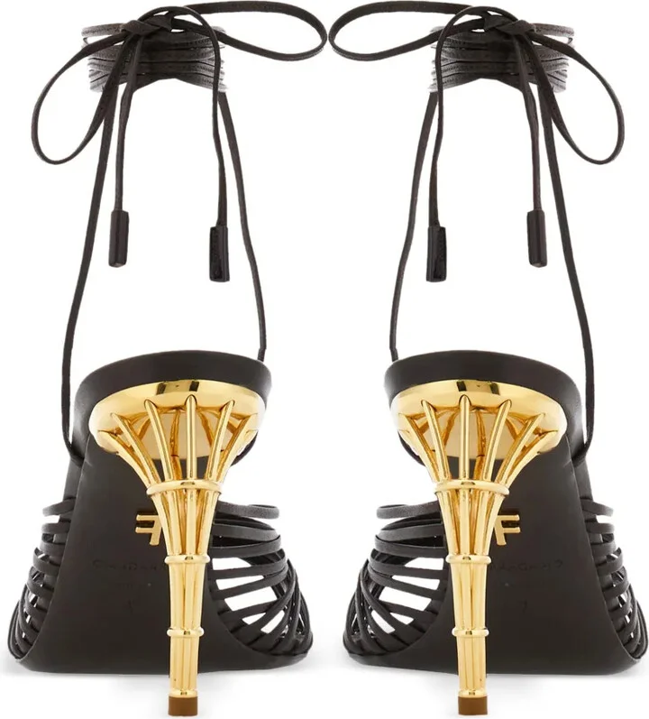 Cage-Heel Strap-Detail Sandals - Image 3