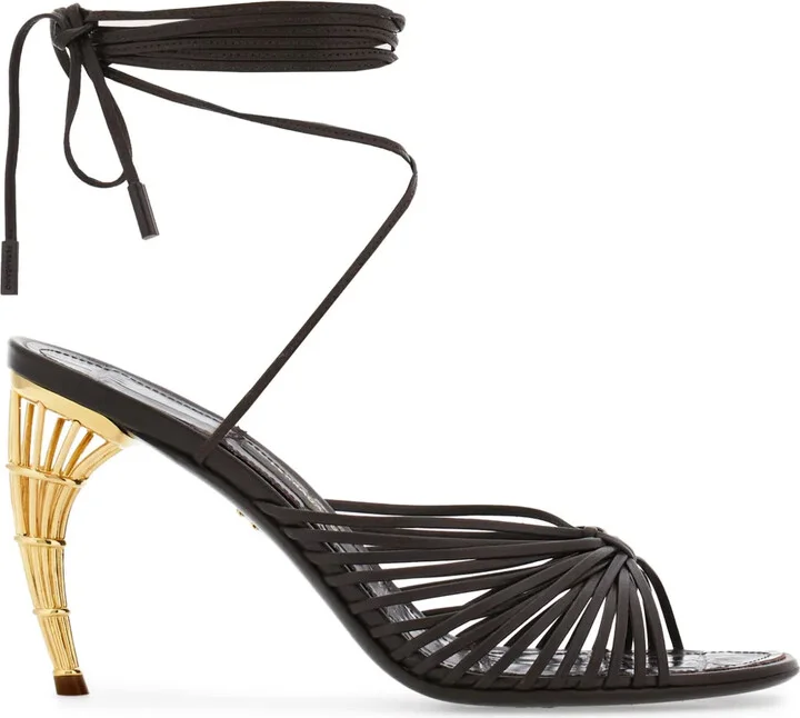Cage-Heel Strap-Detail Sandals