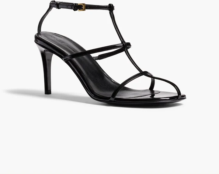 Cage Sandal in Black Patent Leather - Image 2