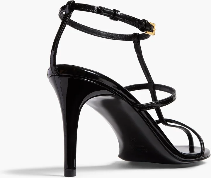 Cage Sandal in Black Patent Leather - Image 3