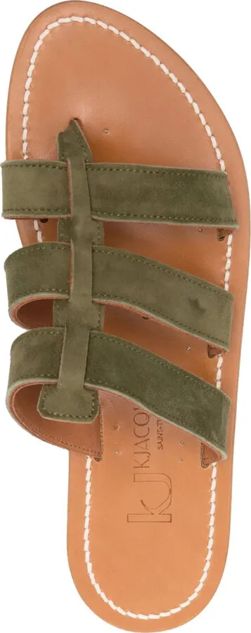 Caged-Design Calf-Leather Slides - Image 4