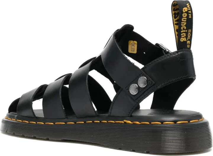 Caged-Design Leather Sandals - Image 3