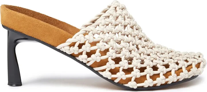 Caged Faux-Leather Mules