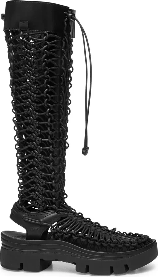 Caged Knee-High Boots