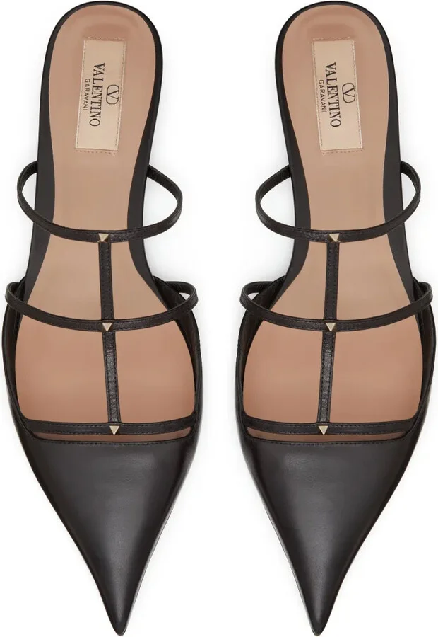 Caged Leather Mules - Image 4