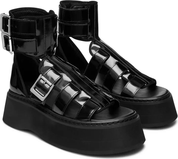 Caged Leather Sandals - Image 2