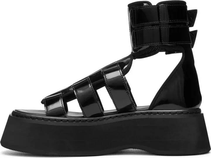 Caged Leather Sandals - Image 5
