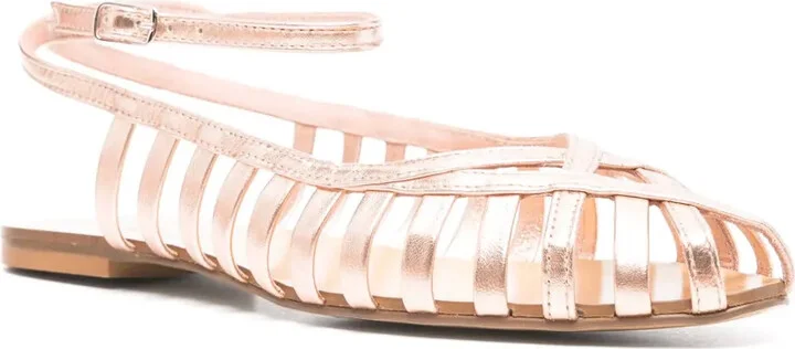 Caged Leather Sandals - Image 2