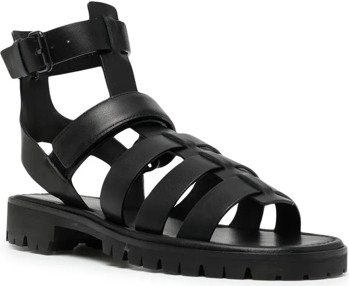 Caged Leather Sandals - Image 2