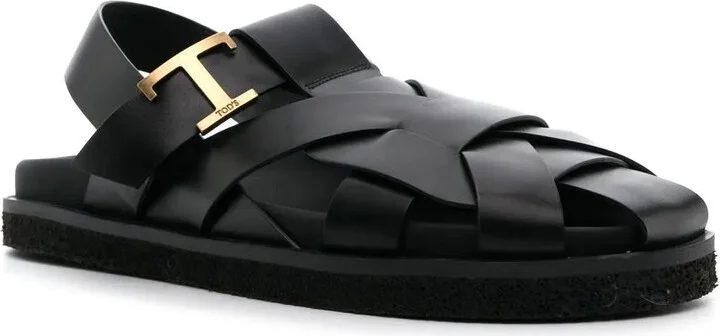 Caged Leather Sandals - Image 2