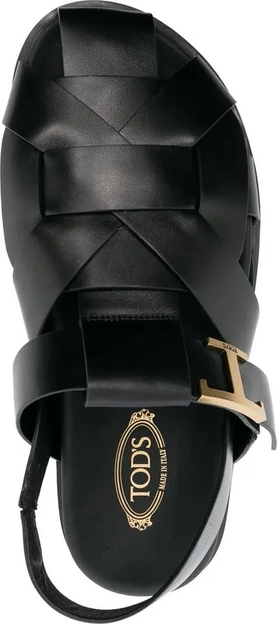 Caged Leather Sandals - Image 4