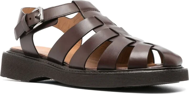 Caged Leather Sandals - Image 2