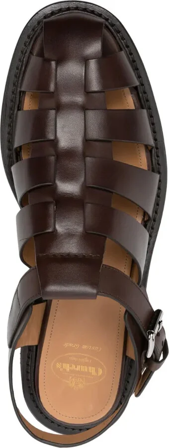 Caged Leather Sandals - Image 4