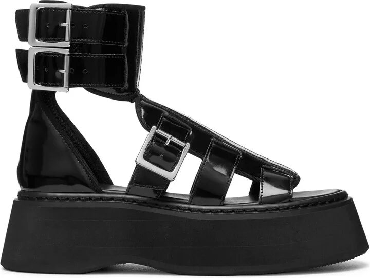 Caged Leather Sandals