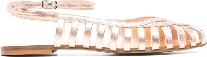 Caged Leather Sandals