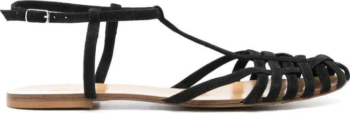 Caged Suede Sandals