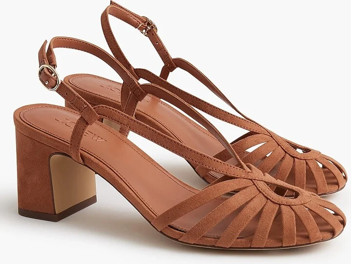 Caged-toe strappy heel sandals
