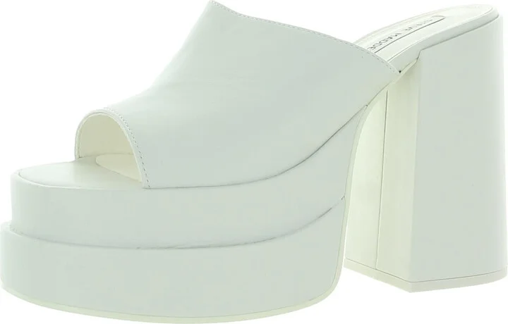 Cagey Womens Leather Platform Heels