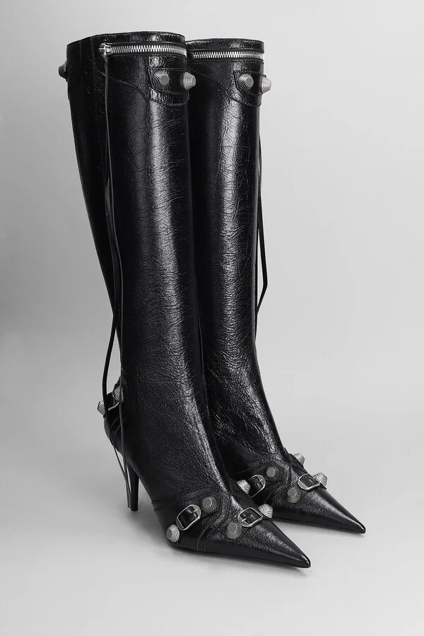 Cagole Boot H90 High Heels Boots In Black Leather - Image 2