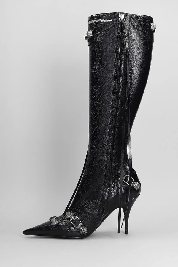 Cagole Boot H90 High Heels Boots In Black Leather - Image 3