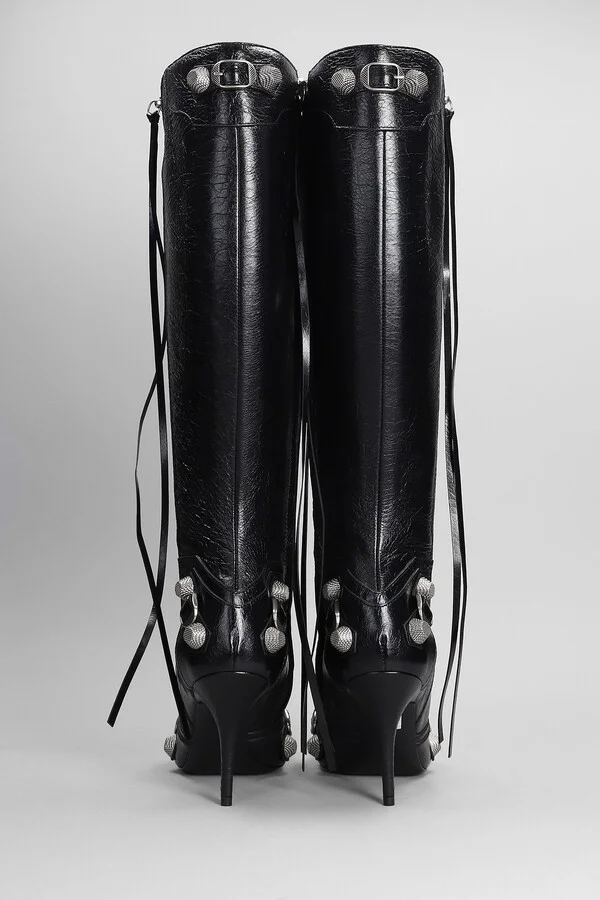 Cagole Boot H90 High Heels Boots In Black Leather - Image 4