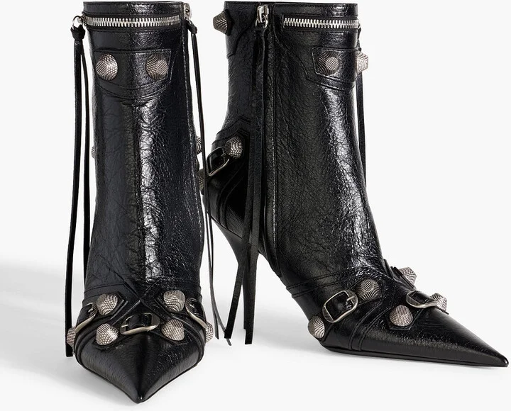 Cagole crinkled-leather ankle boots - Image 2