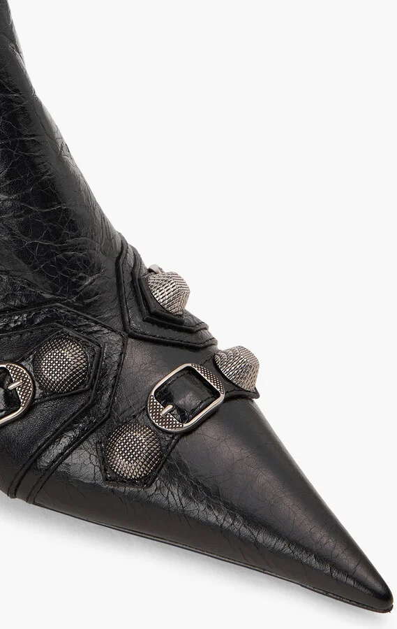 Cagole embellished pebbled-leather ankle boots - Image 4