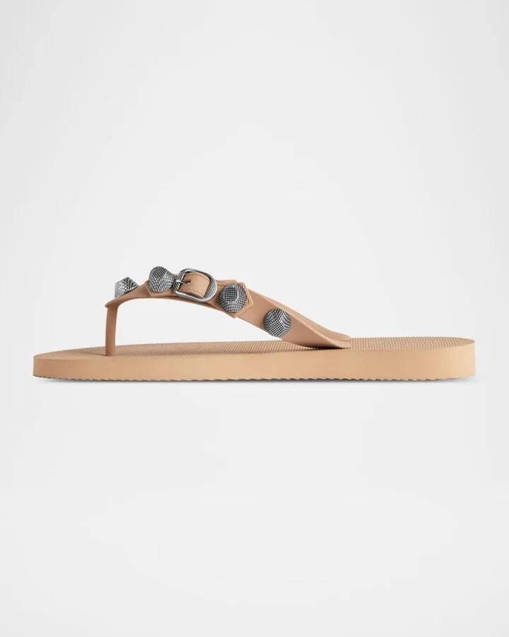 Cagole Studded Flip Flop Sandals - Image 2