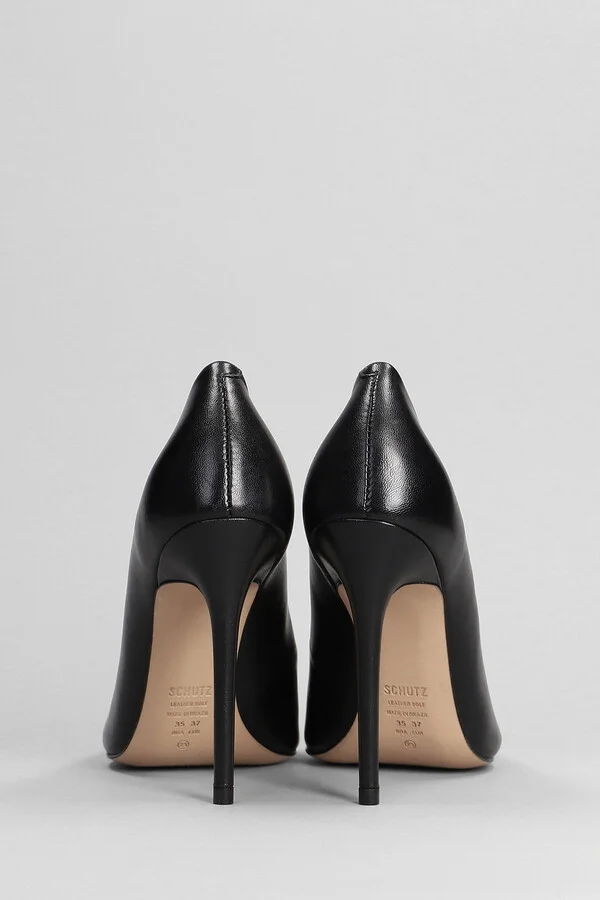 Caiolea Pumps In Black Leather - Image 4