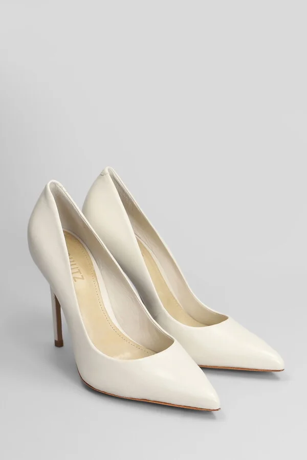 Caiolea Pumps In White Leather - Image 2