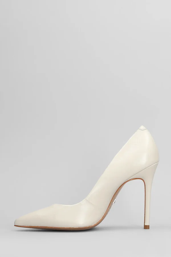 Caiolea Pumps In White Leather - Image 3