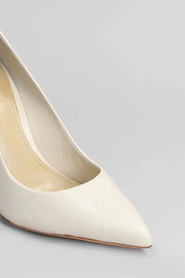 Caiolea Pumps In White Leather - Image 5