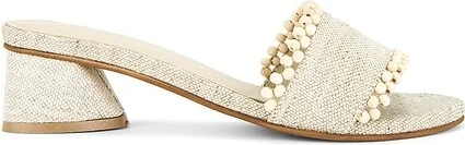 Cairo Asymmetric Linen Heel