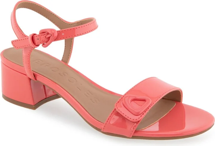 CORAL PATENT FAUX LEATHER